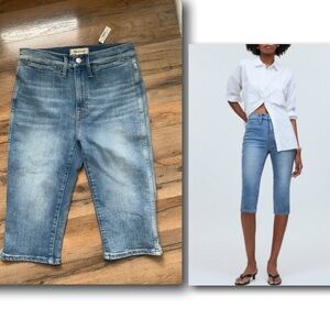 Madewell 90’s Capri Jean Shorts NWT size-27
